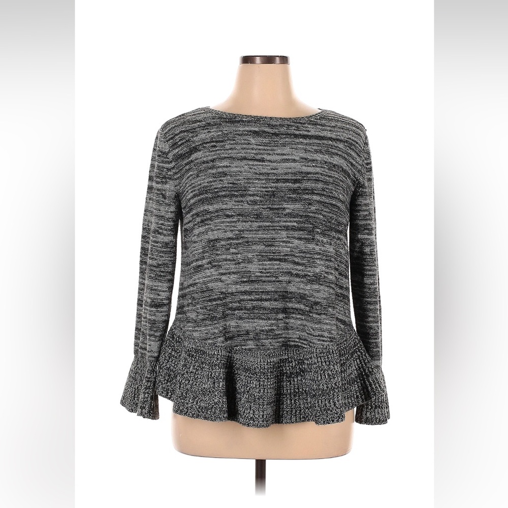 Style&co sweater‎ size XL gray black marled